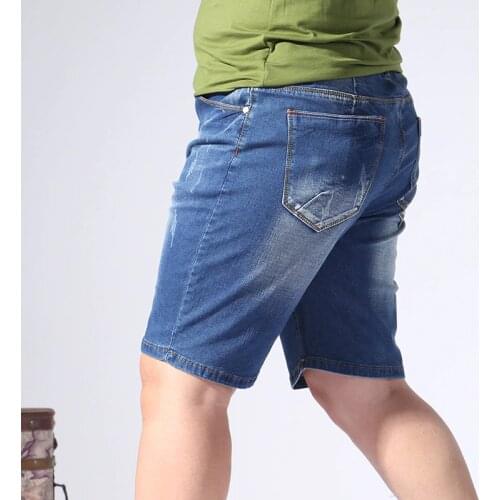 Summer Thin 5-point Pants Black Calf-lenth Denim Shorts Men Plus Size Pants Fat Guy Pants Jean Men Pants Brand 7xl 6xl 9XL 180KG