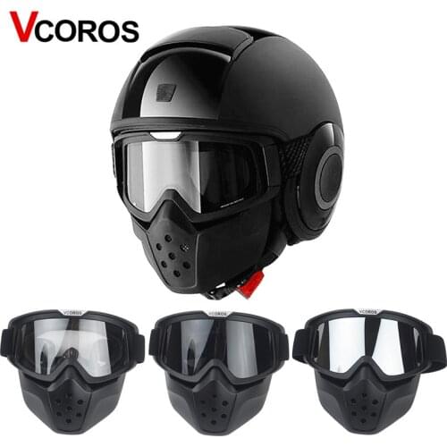 High Quality Motocross Goggles For Motorcycle Shark Helmet Glasses Retro Open Face Helmet Goggles Eyewears Protector Moto Cross