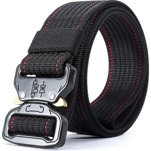 Mens Tactical Belt Military Survival Nylon Belt SWAT Soldier Training Combat Equipment Male Outdoor Carry Hunting Waist Belt