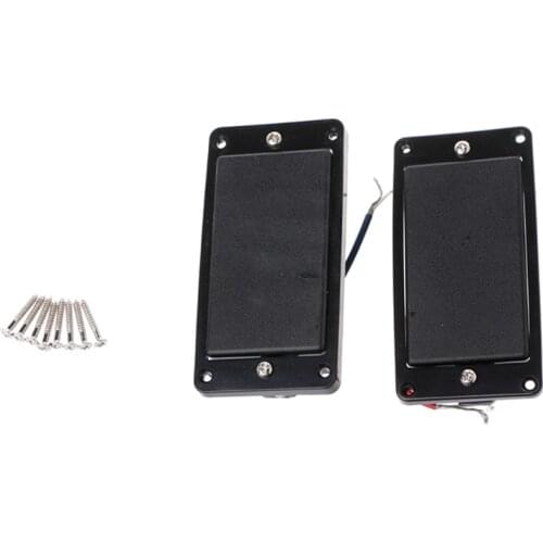 Guitar Pickup Humbucker Neck Bridge With Frame For LP Black 6String H58D