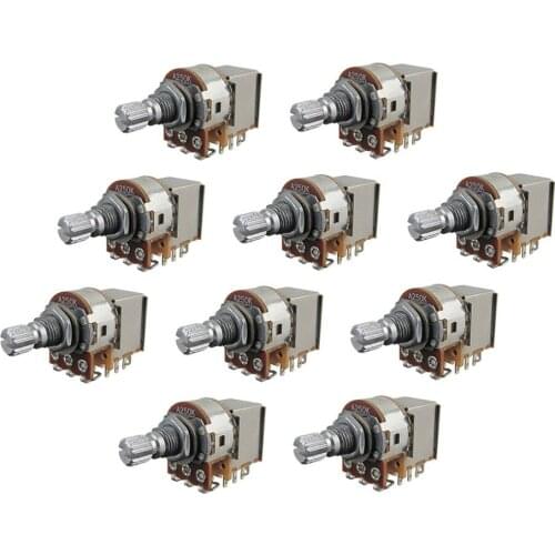 NEW 20pcs Push Pull Potentiometers A250K Audio Taper Short Shaft Pots for Guitar