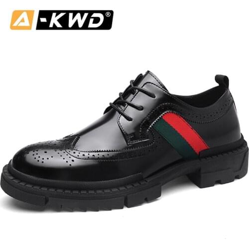 New Fashion Mens Casual Shoes Hot Sale 2019 Breathable Autumn Men Leather Sapatos Homem Simple Lace-up Oxfords Leather Men Shoes