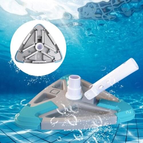 New Hot Swimming Pool Cleaner With Triangular Head Tool Suction Head Pond Fountain Spa Pool Vacuum Cleaner Brush