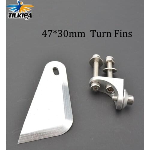 CNC Machined Aluminum Turn Fins High Precision Turn Fins 47*30mm For Rc Brushless Electric Boat Length 60-80cm Using