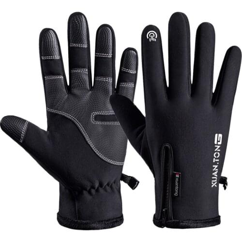 Warm Waterproof Touch Screen Outdoor Gloves Winter Plus Velvet Windproof Cycling Ski Cycling Gloves Women for Men Women