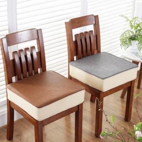 Summer Rattan Seat Cushion Thick Detachable Anti-Skid Floor Pad Ice Silk Dining Chair Mat Outdoor Square Stool Driver Seat 45*45