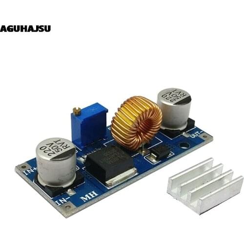 1PCS 5A XL4015 DC-DC 4-38V to 1.25-36V 24V 12V 9V 5V Step Down Adjustable Power Supply Module LED Lithium Charger With Heat Sink