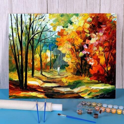 The Path Sunbeams Coloring By Numbers Painting Kit Acrylic Paints 50*70 Boards By Numbers Loft Wall Picture Wholesale