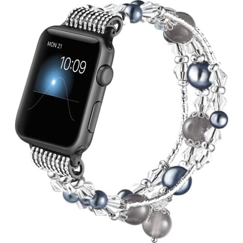 Watch Bracelet Strap for Apple Watch 4 5 6 SE Band 44mm 40mm Handmade Women WatchBands for iwatch 3 2 1 42mm 38mm Accessories