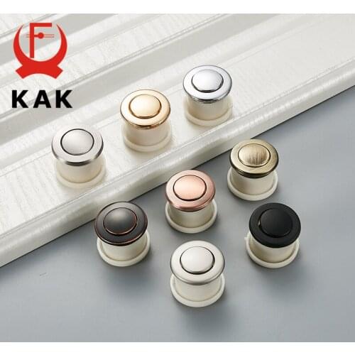 KAK Embedded Furniture Handle Knobs Telescopic Spring Shake Knobs Invisible Hidden Pulls Bounce Tatami Cabinet Handle Hardware