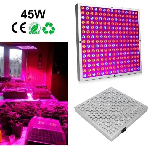 LED Grow Light 45W 165Red 60Blue Plant Growing Lamp for Plants Indoor Hydroponics Flower Fruit Vegs Lighting Fitolamp AC85~265V