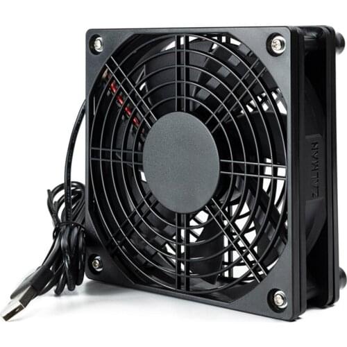 Router Cooling Silent Fan For Computer Cases Mining Rig CPU Coolers Computer Cooling Fan DC 5V USB Power 120mm Cooling Fan