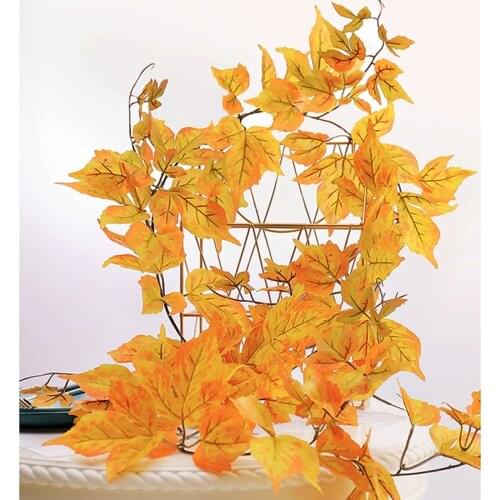 Silk Plant Vines Wall Hanging Leaf Garland 180cm Artificial Vivid Rattan Grape Leaves DIY Home Party Wedding Garden Decoration