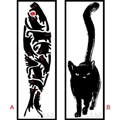 Japan Animal Full Diamond Mosaic Embroidery 5d Diamond Painting Cross Stitch Diy Diamond Painting Black cat and fish Needlework