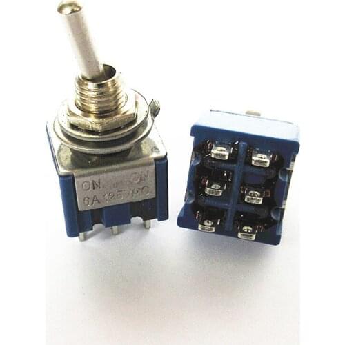 2 pc AC ON-ON SPDT 6 step 2 Position Lever Switch 6A 125 v /3A 250V MTS-202