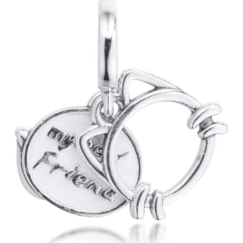2021 925 Silver My Pet Cat Dangle Charm Fits Snake Chain Bracelets & Bangle Sterling Silver Beads For Jewelry Making Charms