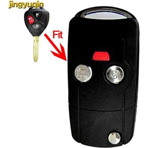 3 Button Flip Remote Car Key Shell For Toyota Prius RAV4 Yaris Venza Scion TC XA XB XC Camry 2006-2010 Avalon Corolla Matrix FOB