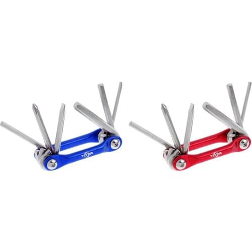 6 in 1 Repair Tool Bike Multi Function Folding Hex Spoke Wrench Tool