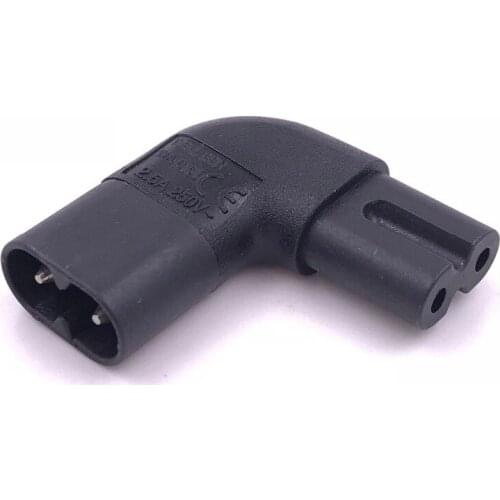 IEC 320 C7 C8 Figure 8 left right angle AC Power adapt C7 TO C8 PLUG CONVERTER WA-0161