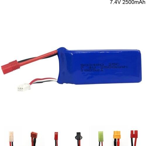 7.4V 2500mAh battery for RC drone quadcopter Syma X8G X8HG parts Syma X8W X8C X8G X8HC X8HW X8HG battery Ultra-high Capacity 2S
