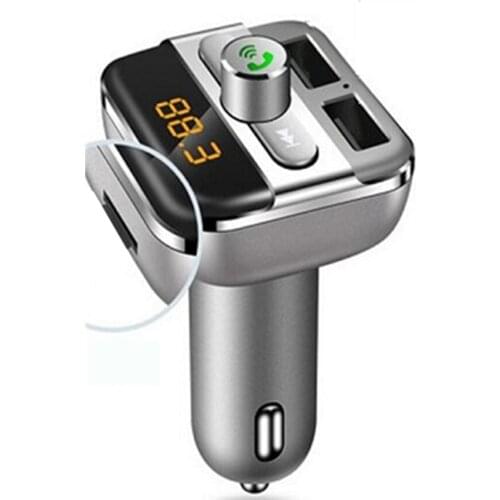 Car Wireless Kit FM Transmitter Handfree Dual USB Charger Audio MP3 Player MIC