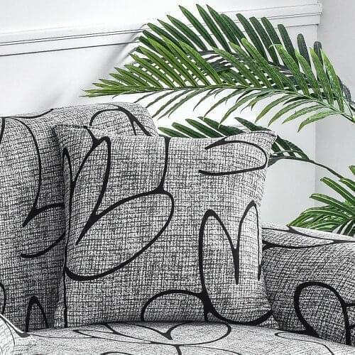 Print Cushion Cover Elastic Throw Pillow Case For Sofa Car Home Decorative Pillowcase Pillow Cover