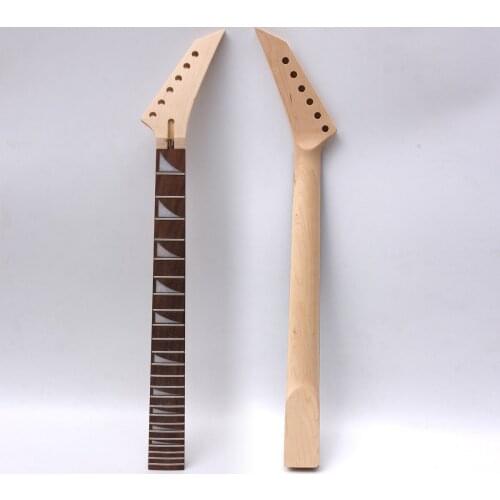 Diy 24Fret 25.5inch Maple Electric Guitar Neck Rose fretboard Hand-made Unfinished