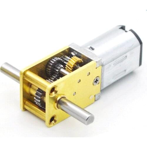 Mini N20 Gear Motor DC 12V Double Shaft Length 10mm Electric Motors 12 V Volt Reducer Speed 16/26/53/68/136/381rpm DC12V Moter