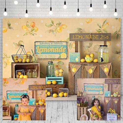 Avezano Baby Shower Birthday Party Background Freshly Squeezed Lemonade Boy Girl Portrait Backdrops For Photo Studio Photocall