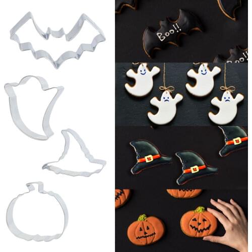 Homemade Cookies Mold Cookie Cutter Pumpkin Biscuit Press Stamp Embosser Diy Gingerbread Halloween Baking Tool Party Supplies
