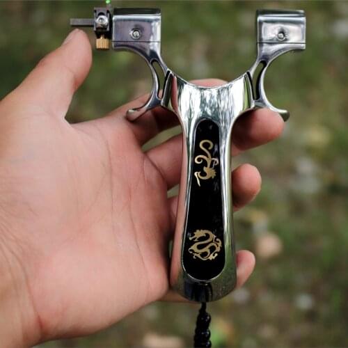 Toys For Children Stainless Steel 98k Slingshot Control Technology Outdoor Flat Rubber Band Hunting Catapult Slingshot