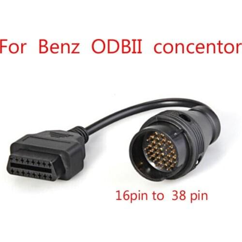 For Mercedes Benz MB OBD Connect 38 Pin Male to OBD2 OBDII DLC 16 Pin 16pin Female Connection Adapter Cables Diagnostic cable