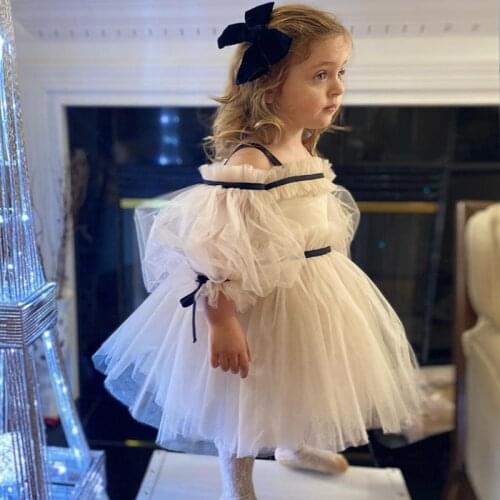 2021 Summer Girls Spanish Dress Kids Off Shoulder Princess Wedding Birthday Party Dresses Ball Gown Baby Girl Boutique Clothing