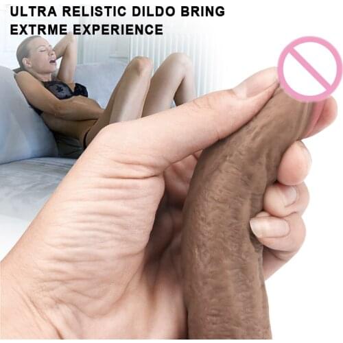 Skin Feeling Huge Realistic Penis Soft Silicone Long Dildo Suction Cup Big Dick Strapon Real Dildos Sex Toys for Woman Products
