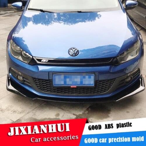 For VW Scirocco Front shovel Body kit spoiler 2006-2020 Scirocco R ABS Rear lip rear spoiler front Bumper Diffuser Protector