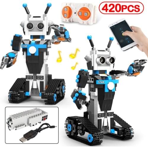 City Technical APP RC Programmable Mecha Robot Building Blocks Creator Electric Remote Voice Control Robot Bricks Toys For Kids