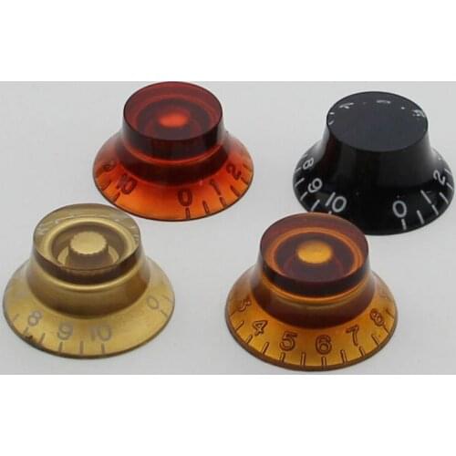 Four Colors Amber Bell Hat Knobs Electric Guitar Knob