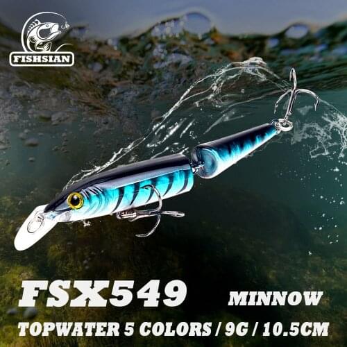 Fishsian Swimbait Fishing Lures Hard Bait 9g/10.5cm Swing Bait Articulos De Pesca Isca Artificial Fake Fish Salt Water Lures