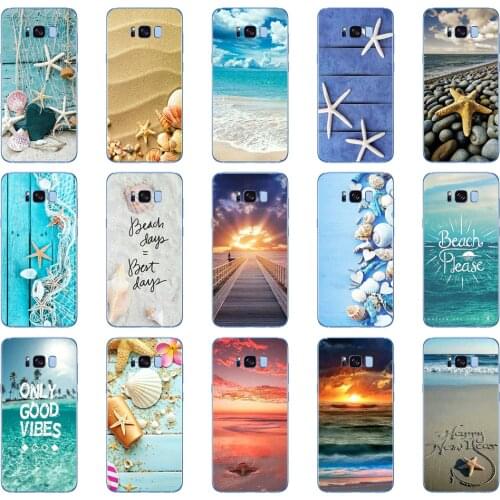 74 Summer Beach Relax Starfish Ocean Sky Sun Soft Silicone Cover Case for Samsung Galaxy S6 S7 edge S8 S9 S10 plus A70 A50 case