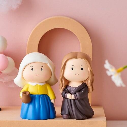 Nordic Creative Cartoon Funny Artist Decorative Ornaments Kawaii Accessories Decorative Figures Modern Home Decoration Girl Gift