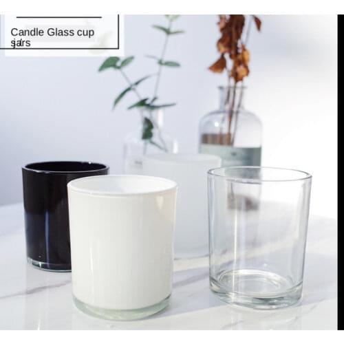 Handmade Diy Aromatherapy Candle Glass Black And White Glass Frosted Glass Glass Wax Ornament Decorative Glass Candle Jars