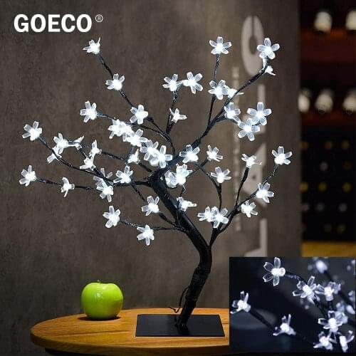 45cm LED Light Tree With 48 Cherry Blossoms LED Lights for Christmas Interior Decoration Desk Bedside Home Decoration