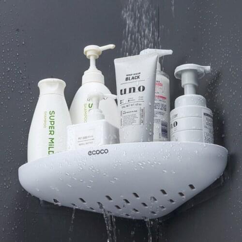 Triangular Corner Bathroom Shelf Wall-Mounted Storage Rack Lotions Storage Holder Kitchen Organizer For Bathroom Accessories