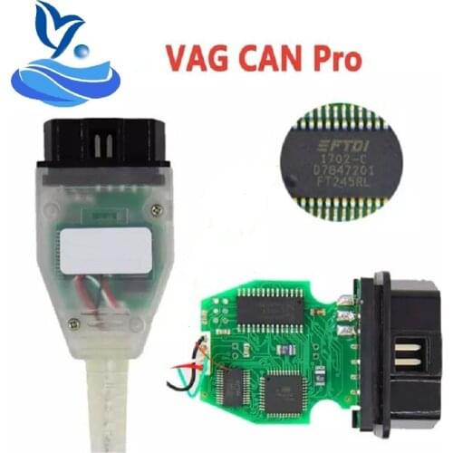 VAG CAN PRO V5.5.1 with FTDI FT245RL Chip VCP OBD2 Diagnostic Interface USB Cable Support Can Bus UDS K Line