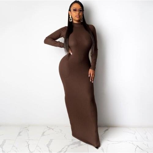 Spring Sexy Club backless Dress Long sleeve Women Split Slim Bodycon Dress Party Women Dress Women Clothing 2021 femme robe