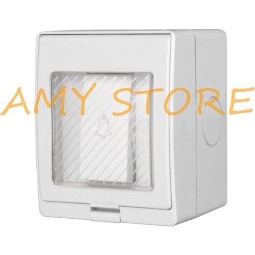 IP55 Waterproof Rainproof Home Plastic Outdoor Wall Mount Doorbell Switch Box 250V 16A Gery
