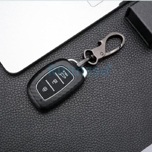 Hight Quality ABS Key Fob Shell Cover Case for Hyundai Creta I10 I20 Tucson Elantra Santa Fe 2016 2017 2018 Key Case Keychain