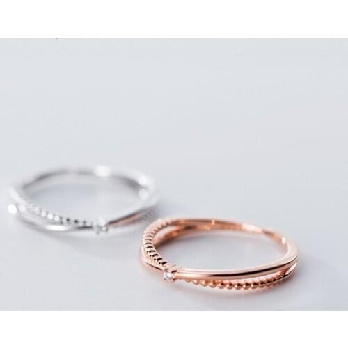 HF JEL Bowknot S925 Sterling Silver Rings for Women Silver Rose Gold Rings Wedding Engagement Women Jewelry Finger Accessory