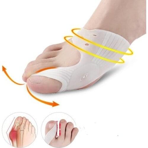 1pair Silicone Comfortable Soft Bunion Protector Toe Straightener Toe Separator Corrector Thumb Hallux Valgus Foot Brace Support