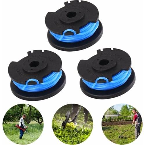 3PCS String Trimmer Line Brush Cutter Strimmer Rope For Ryobi One+ AC14RL3A .065 Line and Spool For Ryobi 18V 24V 40V 19SEP16